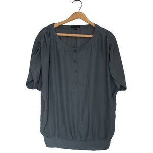 Olive/Gray Slinky Blouse Size M